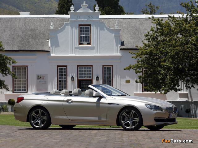 Photos of BMW 650i Cabrio ZA-spec (F12) 2011 (640 x 480)