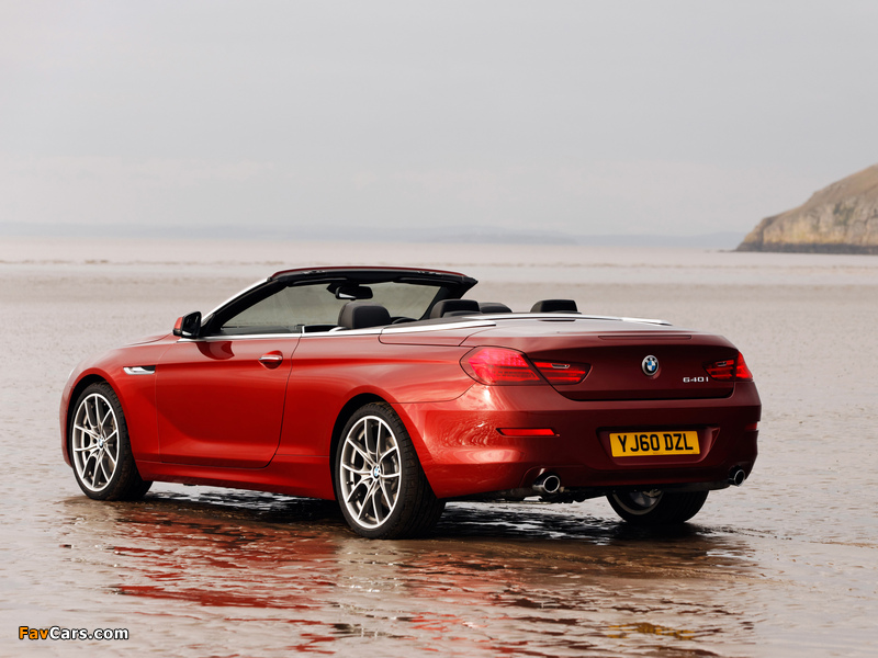 Pictures of BMW 640i Cabrio UK-spec (F12) 2011 (800 x 600)