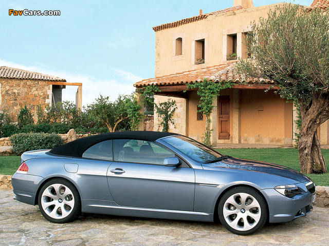 Pictures of BMW 645Ci Cabrio (E64) 2004–07 (640 x 480)