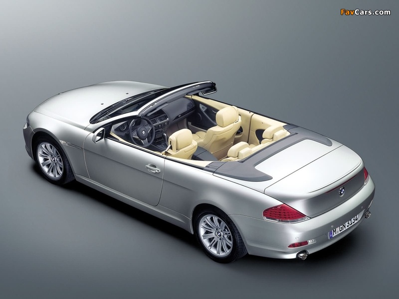 BMW 630i Cabrio (E64) 2005–11 wallpapers (800 x 600)