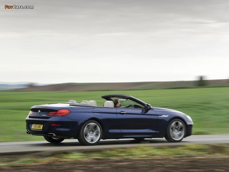 BMW 650i Cabrio UK-spec (F12) 2011 wallpapers (800 x 600)