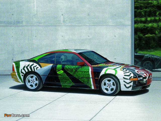BMW 850 CSi Art Car by David Hockney (E31) 1995 photos (640 x 480)