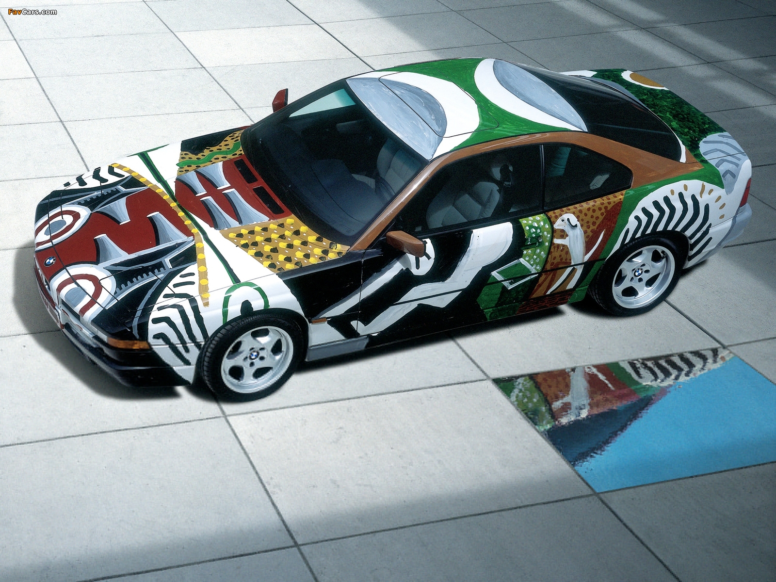 BMW 850 CSi Art Car by David Hockney (E31) 1995 wallpapers (1600 x 1200)