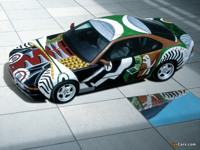 BMW 850 CSi Art Car by David Hockney (E31) 1995 wallpapers (800 x 600)