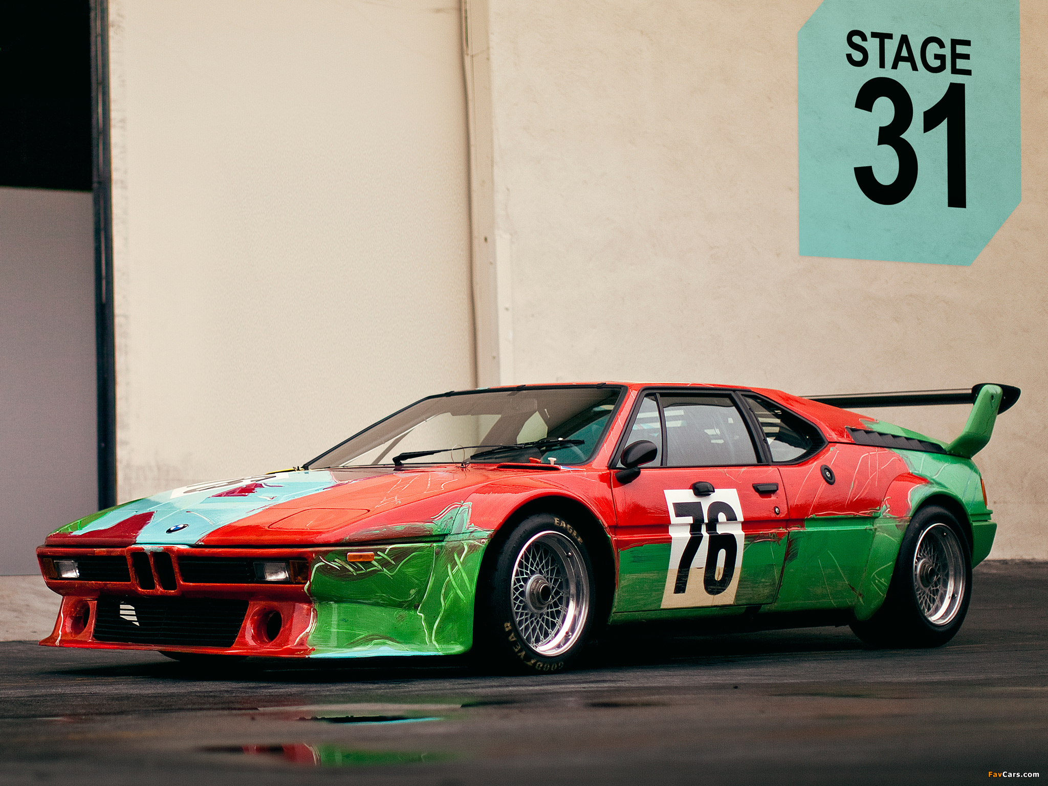 BMW M1 Group 4 Rennversion Art Car by Andy Warhol (E26) 1979 wallpapers (2048 x 1536)