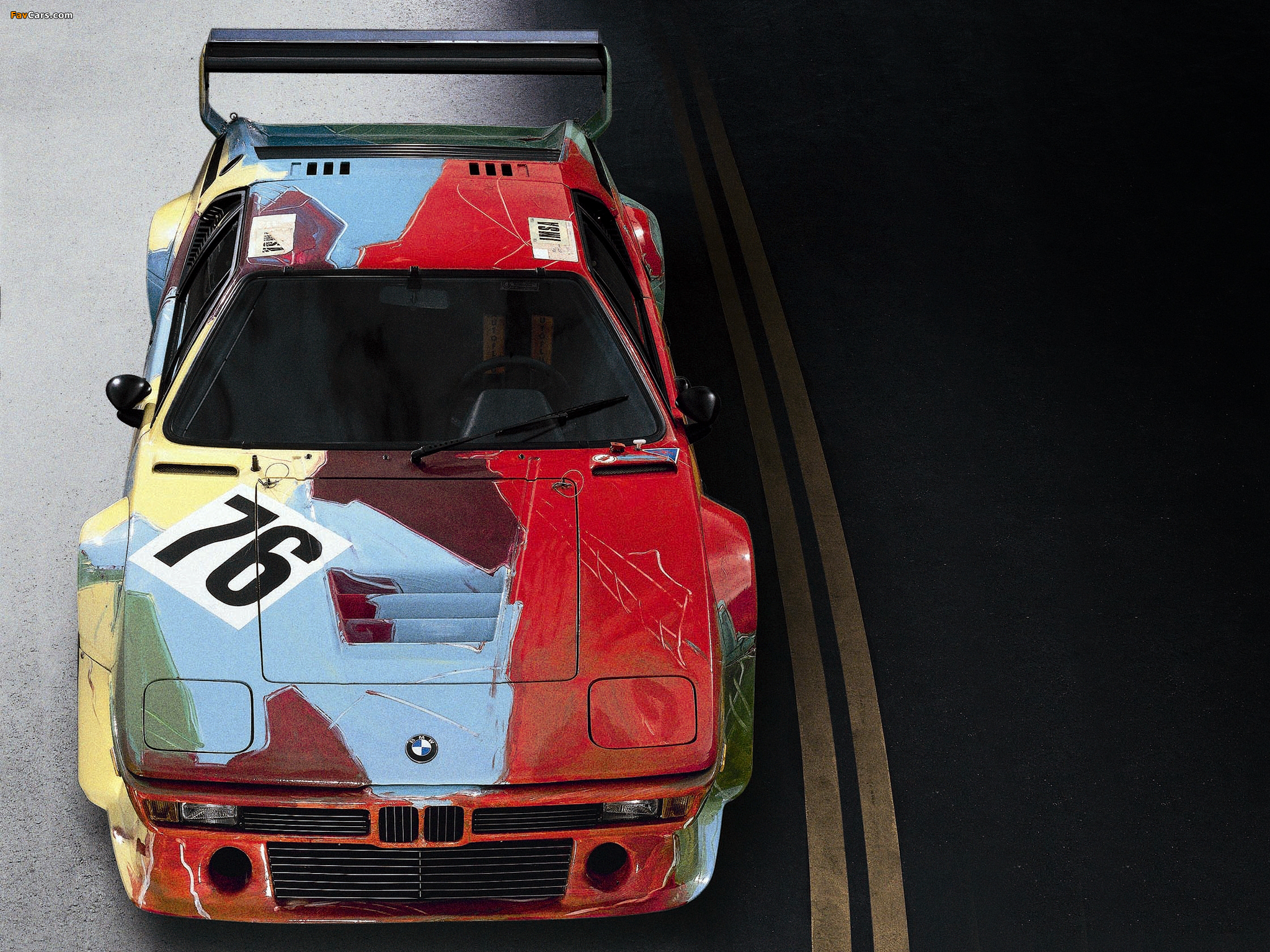 BMW M1 Group 4 Rennversion Art Car by Andy Warhol (E26) 1979 wallpapers (2048 x 1536)