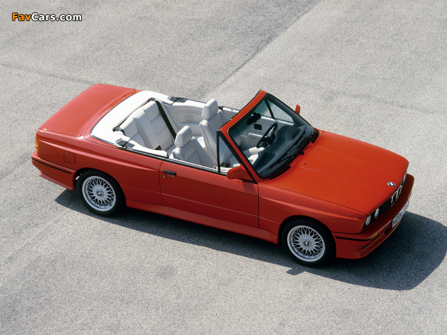 BMW M3 Cabrio (E30) 1988–91 wallpapers (640 x 480)