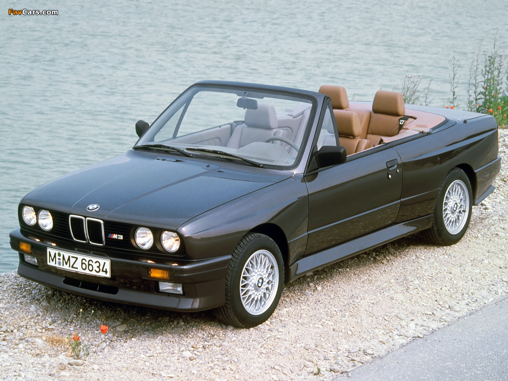 BMW M3 Cabrio (E30) 1988–91 wallpapers (1024 x 768)
