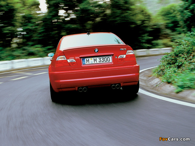BMW M3 Coupe (E46) 2000–06 wallpapers (640 x 480)