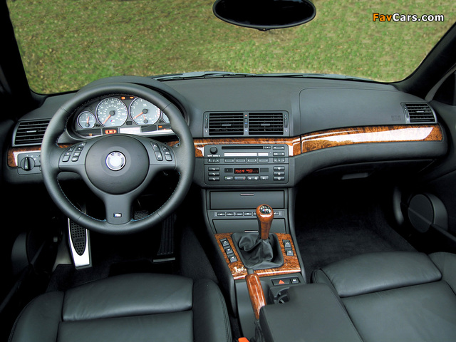 BMW M3 Cabrio US-spec (E46) 2001–06 images (640 x 480)