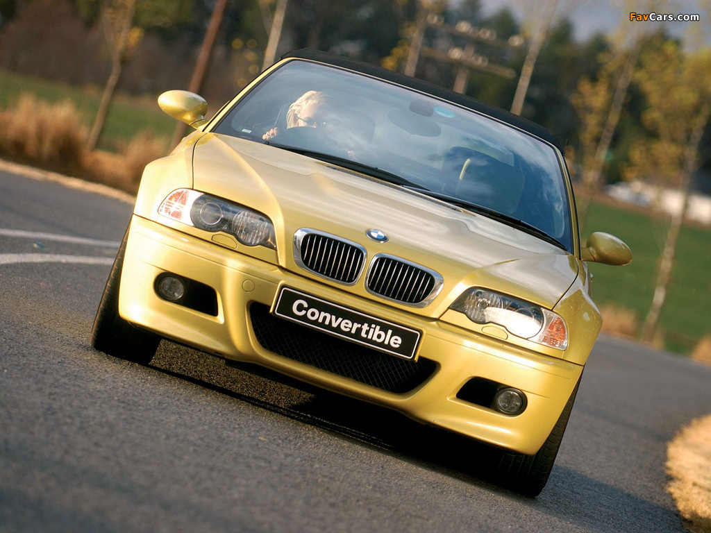 BMW M3 Cabrio ZA-spec (E46) 2001–06 images (1024 x 768)