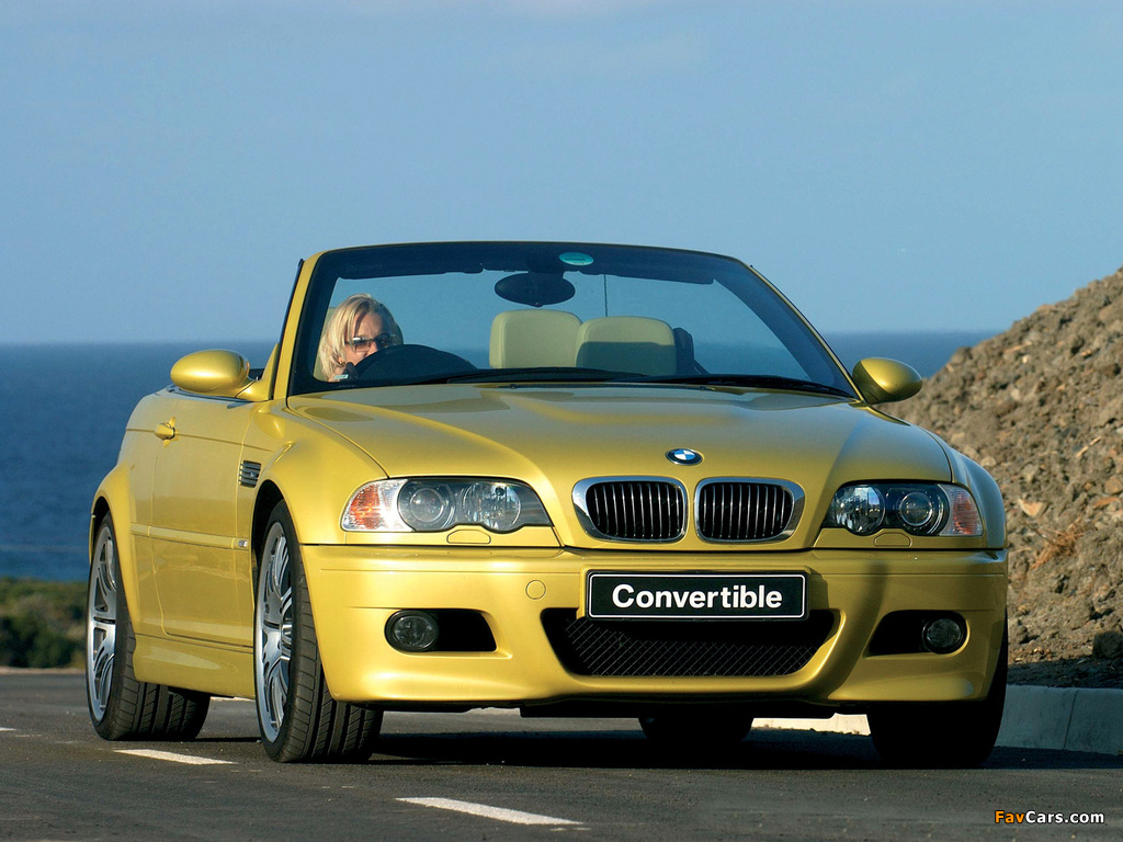 BMW M3 Cabrio ZA-spec (E46) 2001–06 images (1024 x 768)