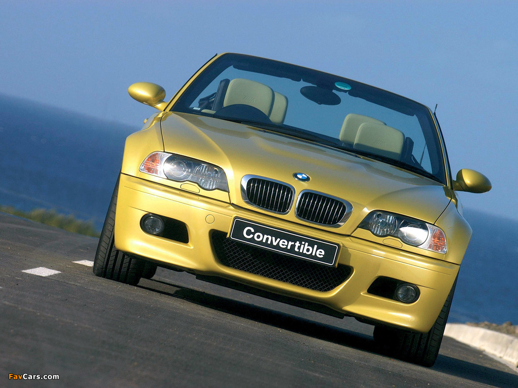 BMW M3 Cabrio ZA-spec (E46) 2001–06 photos (1024 x 768)