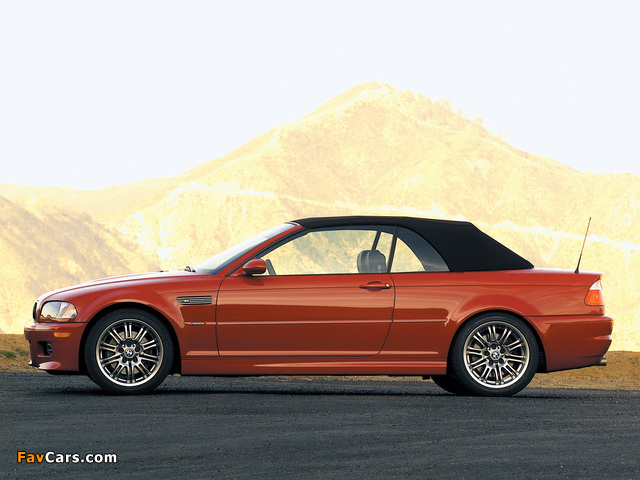 BMW M3 Cabrio US-spec (E46) 2001–06 photos (640 x 480)