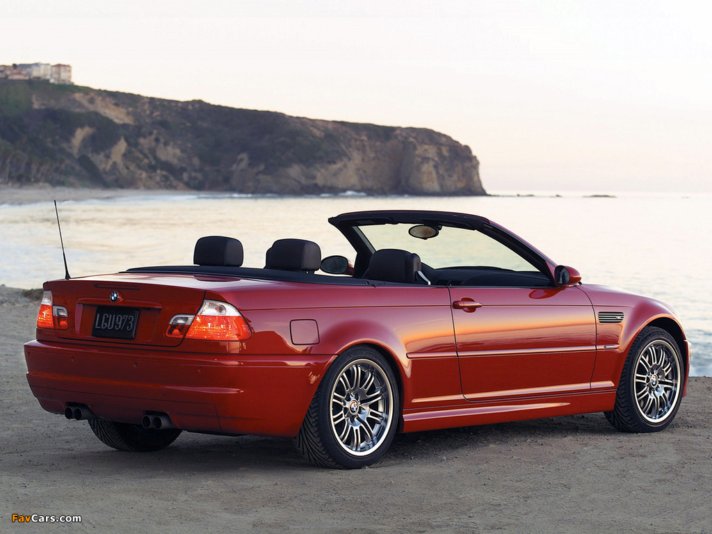 BMW M3 Cabrio US-spec (E46) 2001–06 pictures (1024 x 768)