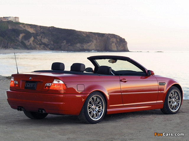 BMW M3 Cabrio US-spec (E46) 2001–06 pictures (640 x 480)