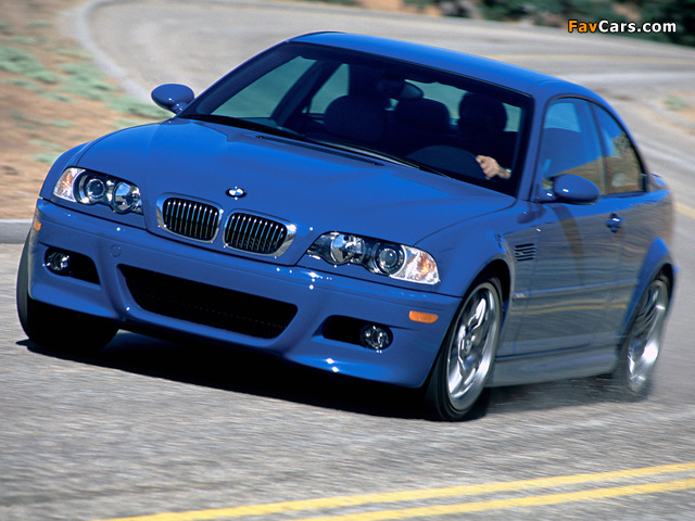 BMW M3 Coupe US-spec (E46) 2001–06 pictures (640 x 480)