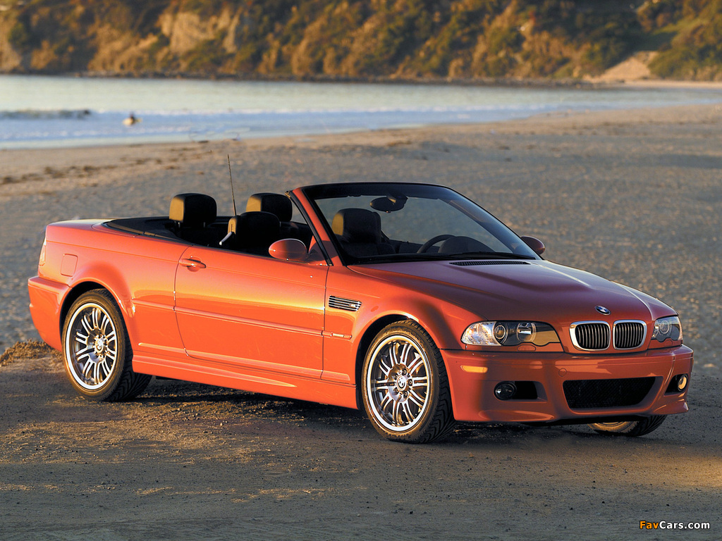 BMW M3 Cabrio US-spec (E46) 2001–06 pictures (1024 x 768)