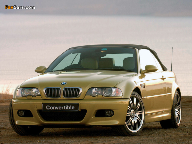 BMW M3 Cabrio ZA-spec (E46) 2001–06 wallpapers (640 x 480)