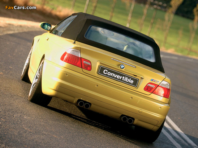 BMW M3 Cabrio ZA-spec (E46) 2001–06 wallpapers (640 x 480)