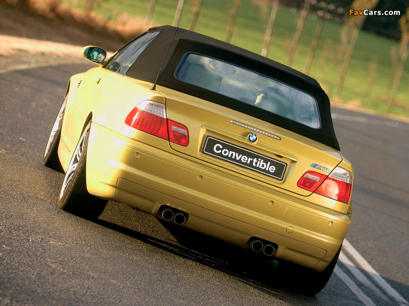 BMW M3 Cabrio ZA-spec (E46) 2001–06 wallpapers (800 x 600)