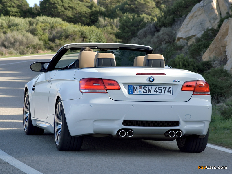 BMW M3 Cabrio (E93) 2008 photos (800 x 600)