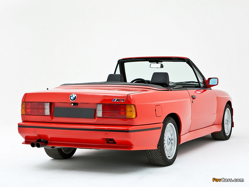 Images of BMW M3 Cabrio (E30) 1988–91 (800 x 600)