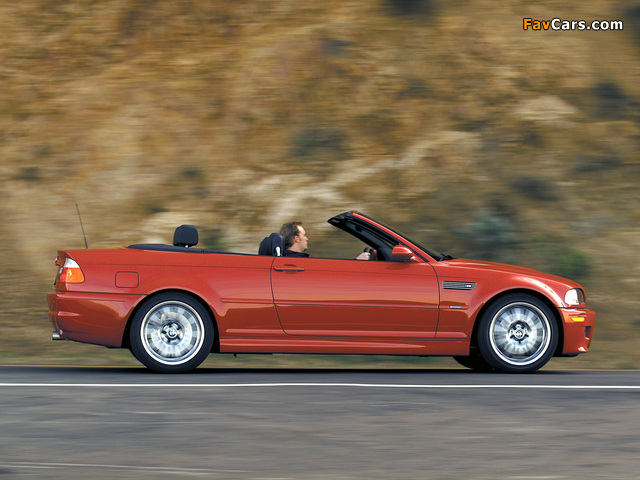 Images of BMW M3 Cabrio US-spec (E46) 2001–06 (640 x 480)