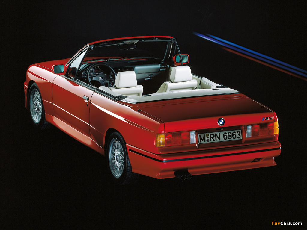 Pictures of BMW M3 Cabrio (E30) 1988–91 (1024 x 768)