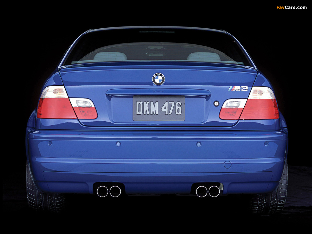 Pictures of BMW M3 Coupe US-spec (E46) 2001–06 (1024 x 768)