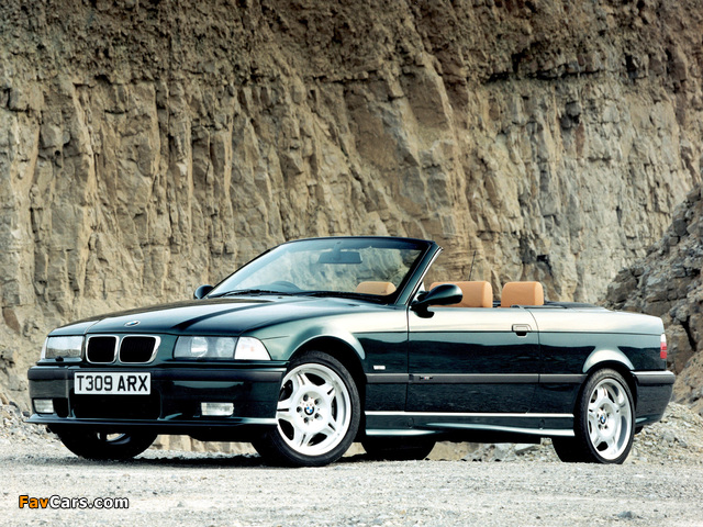 BMW M3 Cabrio UK-spec (E36) 1994–99 wallpapers (640 x 480)