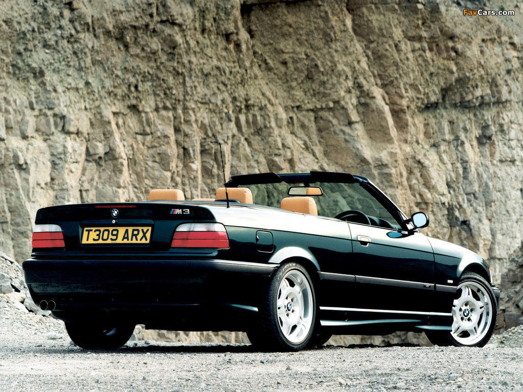 BMW M3 Cabrio UK-spec (E36) 1994–99 wallpapers (1024 x 768)