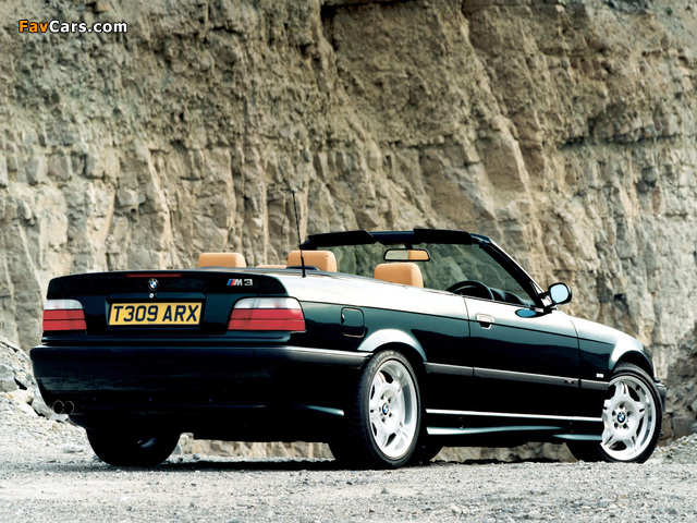 BMW M3 Cabrio UK-spec (E36) 1994–99 wallpapers (640 x 480)