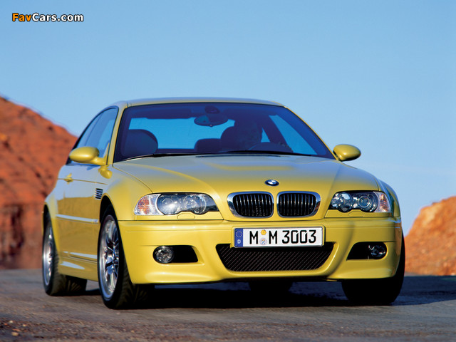 BMW M3 Coupe (E46) 2000–06 wallpapers (640 x 480)