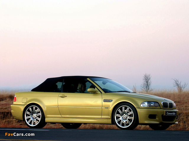 BMW M3 Cabrio ZA-spec (E46) 2001–06 wallpapers (640 x 480)