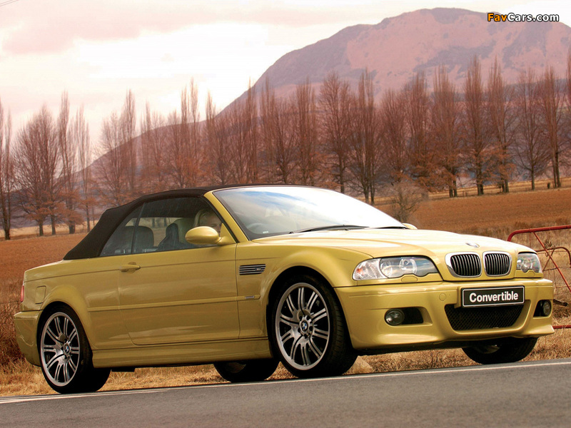 BMW M3 Cabrio ZA-spec (E46) 2001–06 wallpapers (800 x 600)