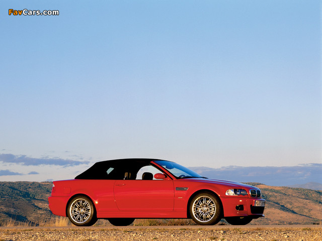 BMW M3 Cabrio (E46) 2001–06 wallpapers (640 x 480)