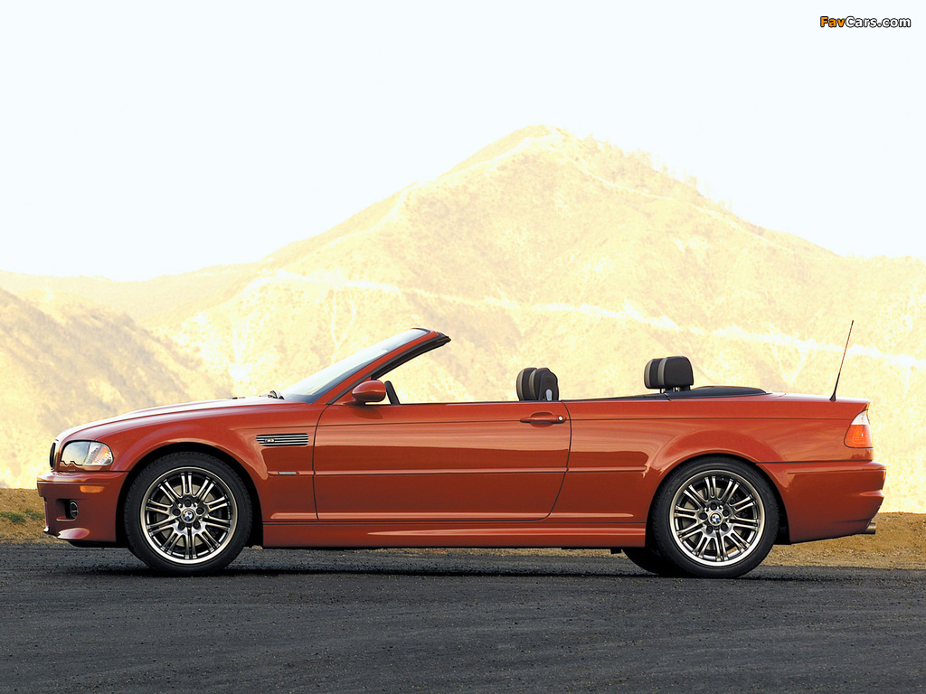 BMW M3 Cabrio US-spec (E46) 2001–06 wallpapers (1024 x 768)