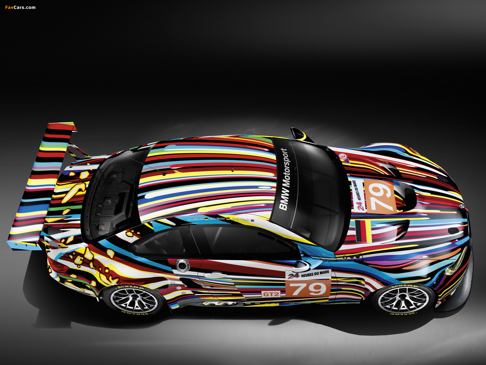 BMW M3 GT2 Art Car by Jeff Koons 2010 wallpapers (1600 x 1200)