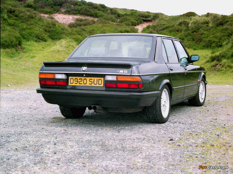 Pictures of BMW M5 UK-spec (E28) 1986–87 (800 x 600)