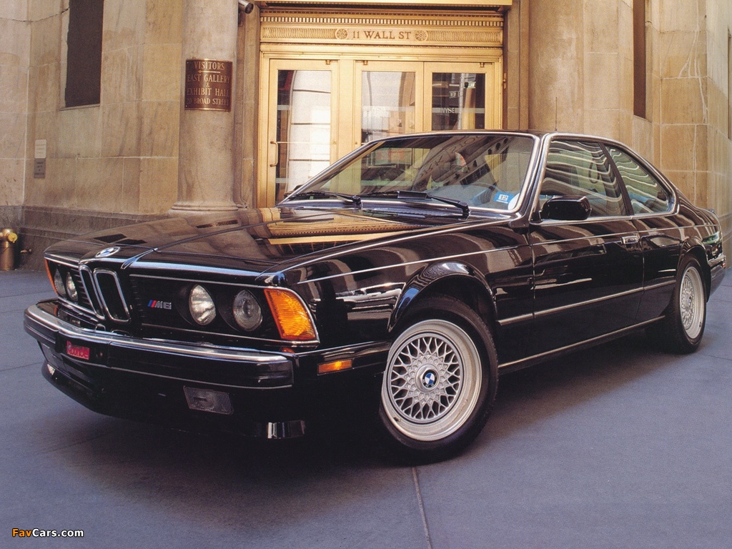 BMW M6 (E24) 1986–88 photos (1024 x 768)