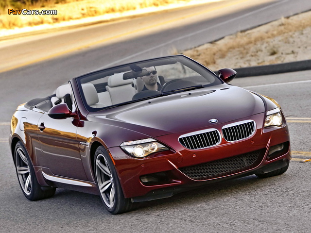 BMW M6 Cabrio US-spec (E64) 2006–10 wallpapers (640 x 480)