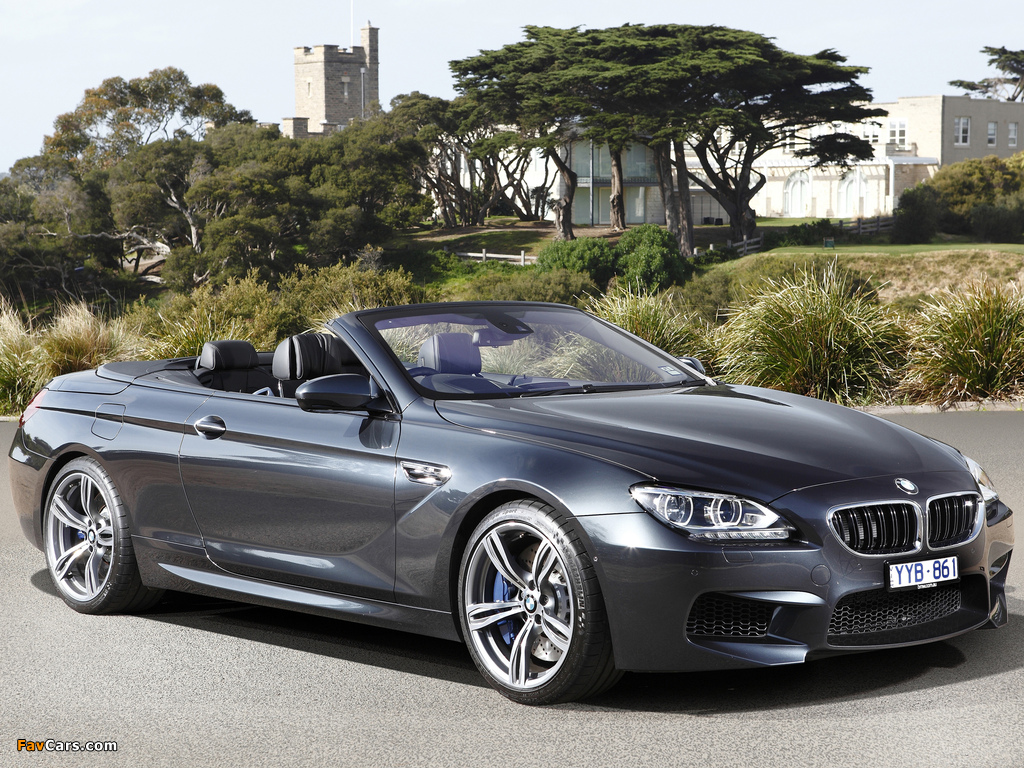 BMW M6 Cabrio AU-spec (F12) 2012 pictures (1024 x 768)