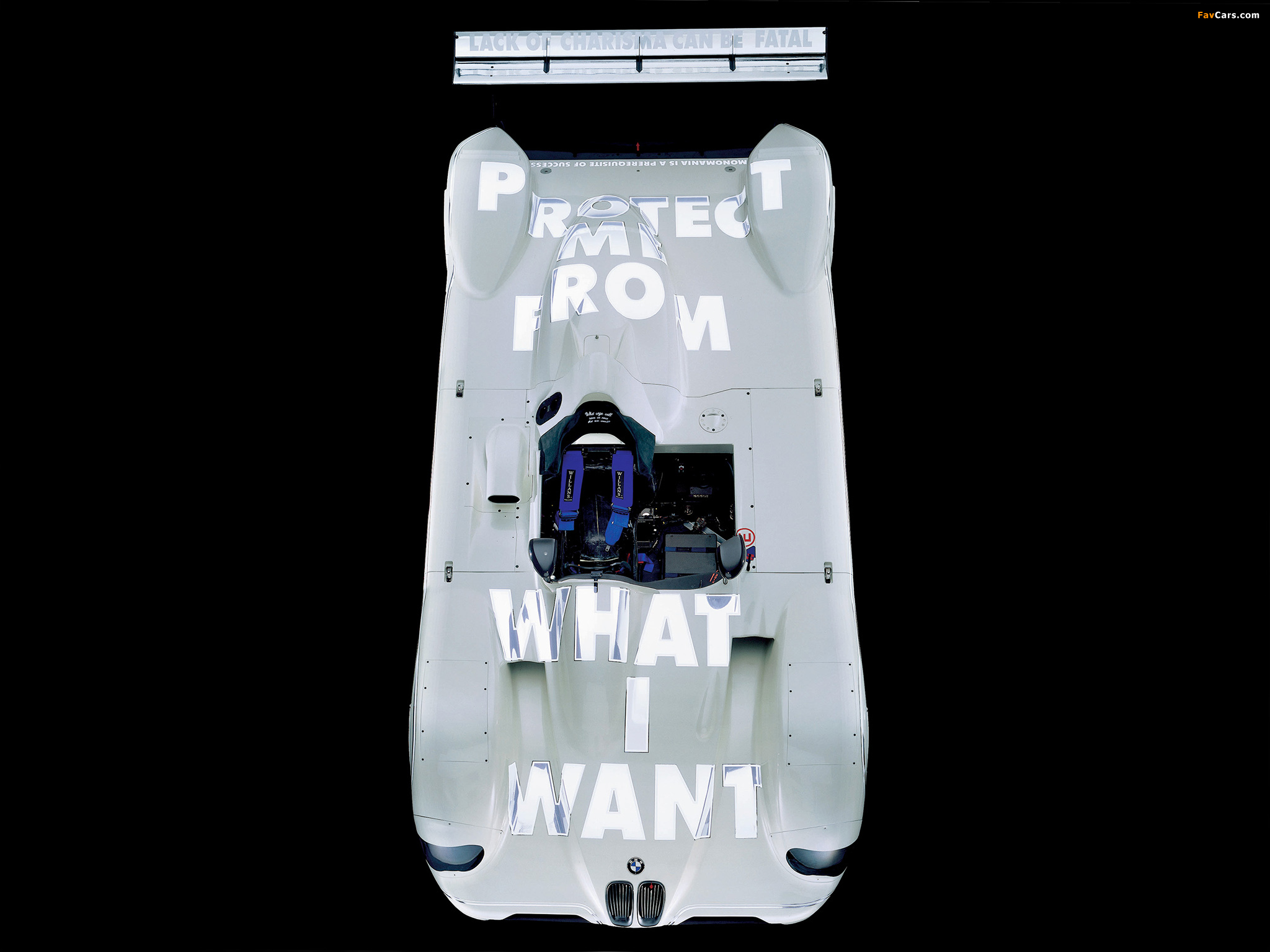 BMW V12 LMR Art Car by Jenny Holzer 1999 wallpapers (2048 x 1536)