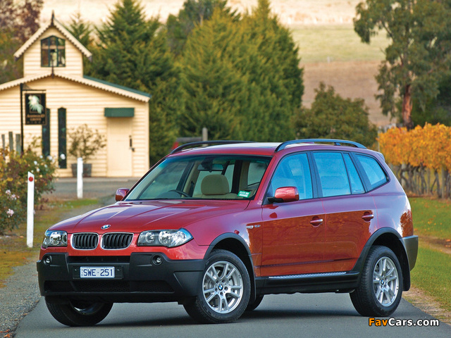 BMW X3 2.5i AU-spec (E83) 2003–06 images (640 x 480)