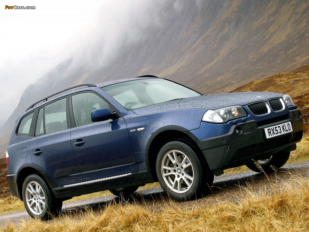 BMW X3 2.5i UK-spec (E83) 2003–06 pictures (1024 x 768)