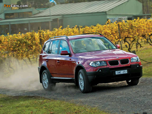 Images of BMW X3 2.5i AU-spec (E83) 2003–06 (640 x 480)