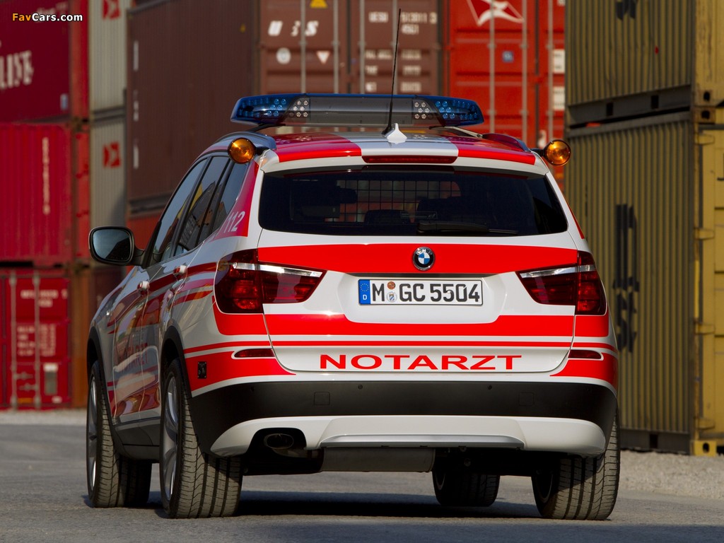 Images of BMW X3 xDrive20d Notarzt (F25) 2011 (1024 x 768)