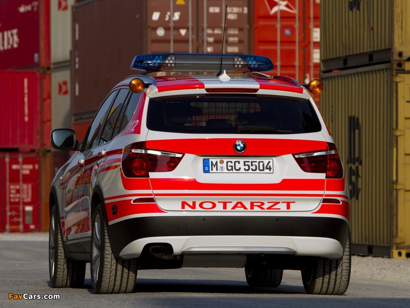 Images of BMW X3 xDrive20d Notarzt (F25) 2011 (800 x 600)