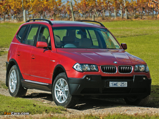 Photos of BMW X3 2.5i AU-spec (E83) 2003–06 (640 x 480)